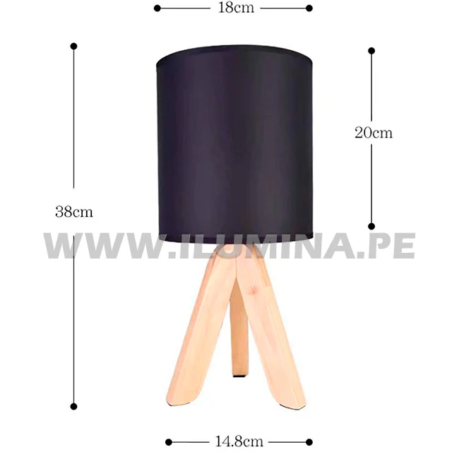 LÁMPARA DE MESA DE MADERA ARIADNA - Image 4