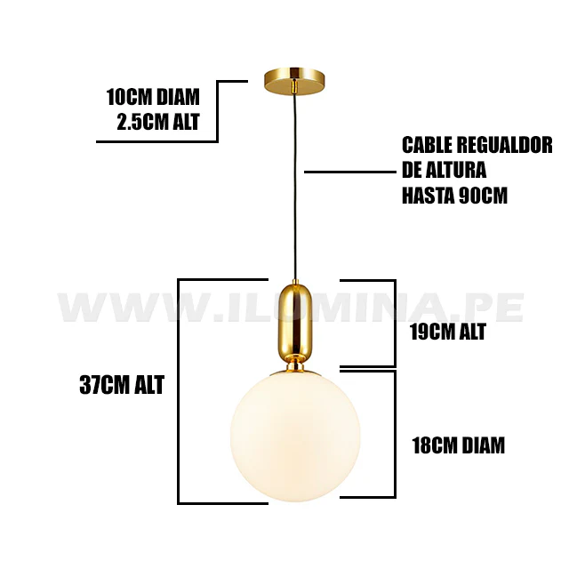 LÁMPARA COLGANTE ELIANA LUX GOLD - Image 11
