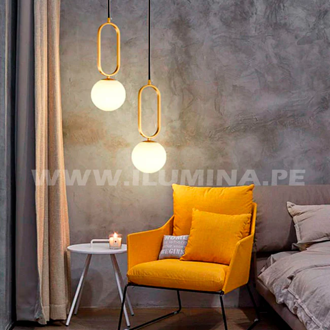 LÁMPARA COLGANTE XOANA LUX GOLD LED / SIN FOCO - Image 6