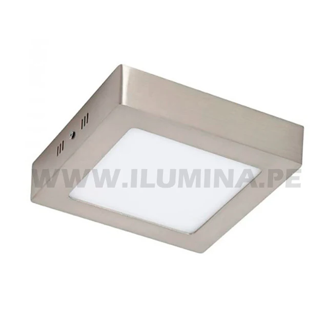 PANEL PLATEADO LED CUADRADO 12W ADOSABLE SIMPLE LUZ CÁLIDA 3000K - Image 11