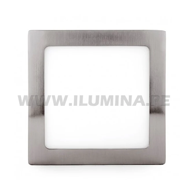 PANEL PLATEADO LED CUADRADO 12W ADOSABLE SIMPLE LUZ CÁLIDA 3000K - Image 4