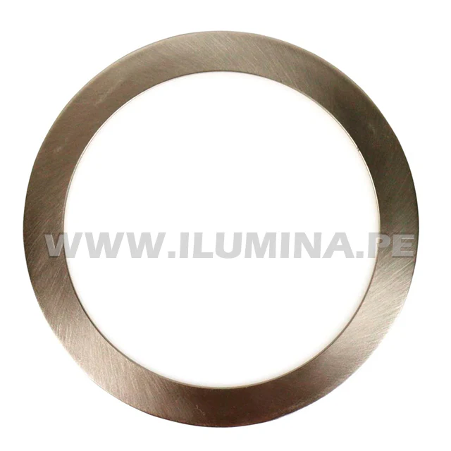 PANEL LED PLATEADO CIRCULAR 12W ADOSABLE SIMPLE LUZ CÁLIDA 3000K - Image 4