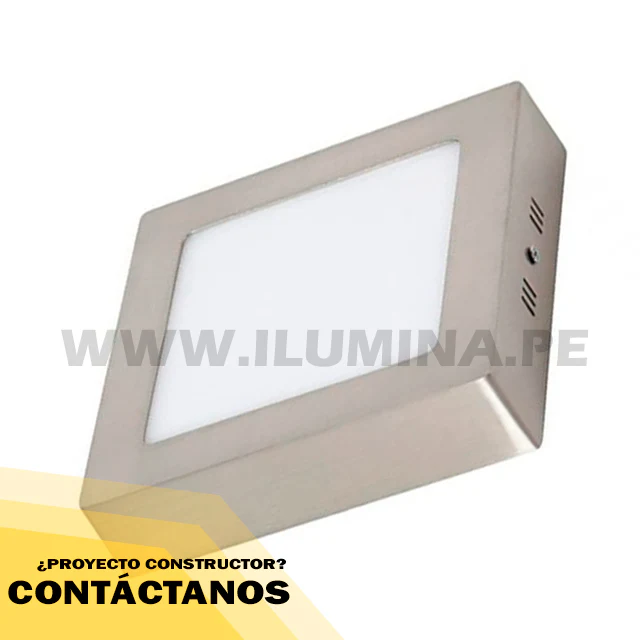 PANEL PLATEADO LED CUADRADO 18W ADOSABLE SIMPLE LUZ CÁLIDA 3000K - Image 8