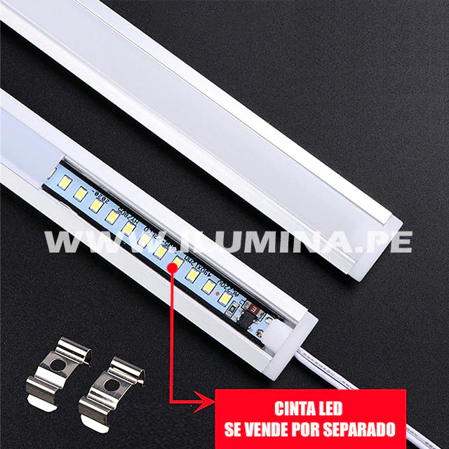 PERFIL DE ALUMINIO 2.00MTS ADOSABLE PARA CINTA LED - Image 7