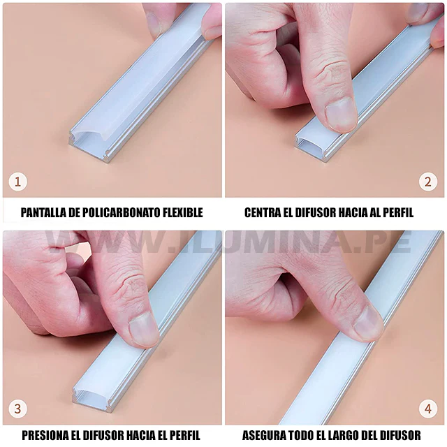 PERFIL DE ALUMINIO 3.00MTS ADOSABLE PARA CINTA LED - Image 13