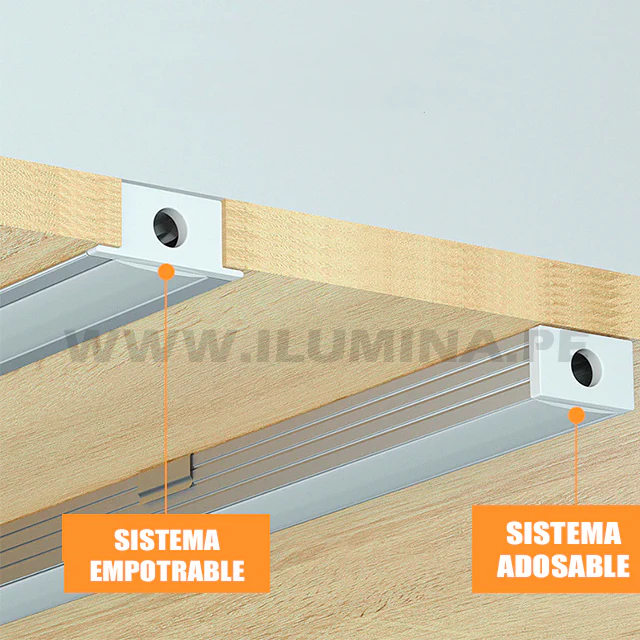 PERFIL DE ALUMINIO 3.00MTS EMPOTRABLE PARA CINTA LED - Image 6