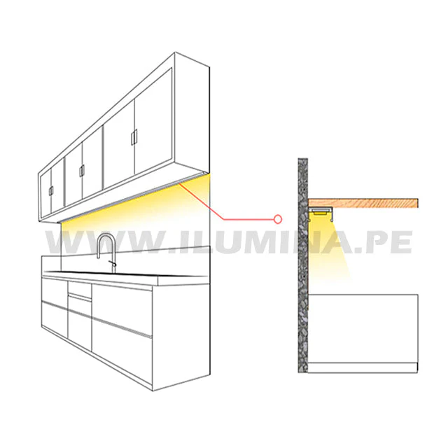PERFIL ESQUINERO DE ALUMINIO 2.00MTS ADOSABLE PARA CINTA LED - Image 10
