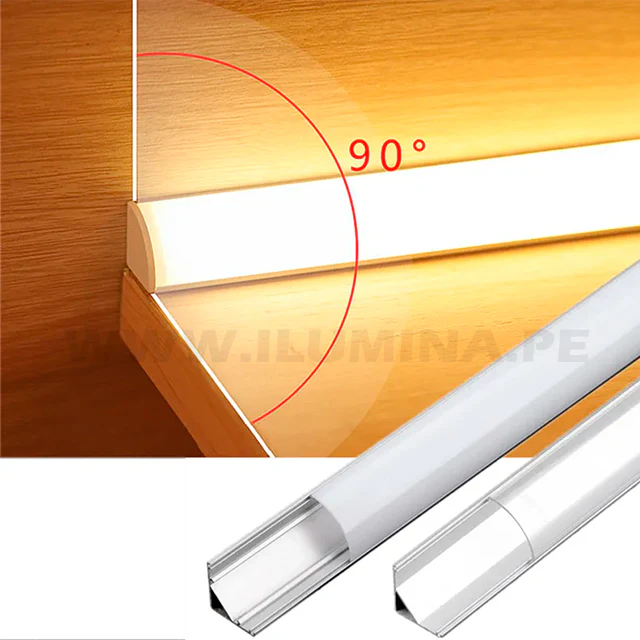 PERFIL ESQUINERO DE ALUMINIO 2.00MTS ADOSABLE PARA CINTA LED - Image 4