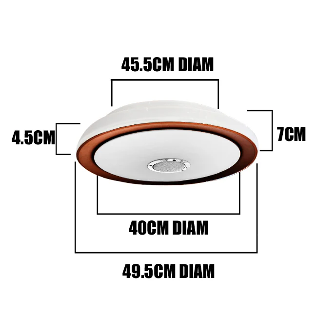 PLAFÓN LED 36W COFFEE PARLANTE BLUETOOTH + CONTROL REMOTO - Image 6