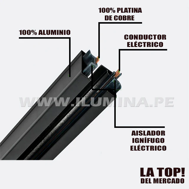 RIEL DE ALUMINIO PROFESIONAL 1.00 METROS BLANCO - PESADO - Image 4