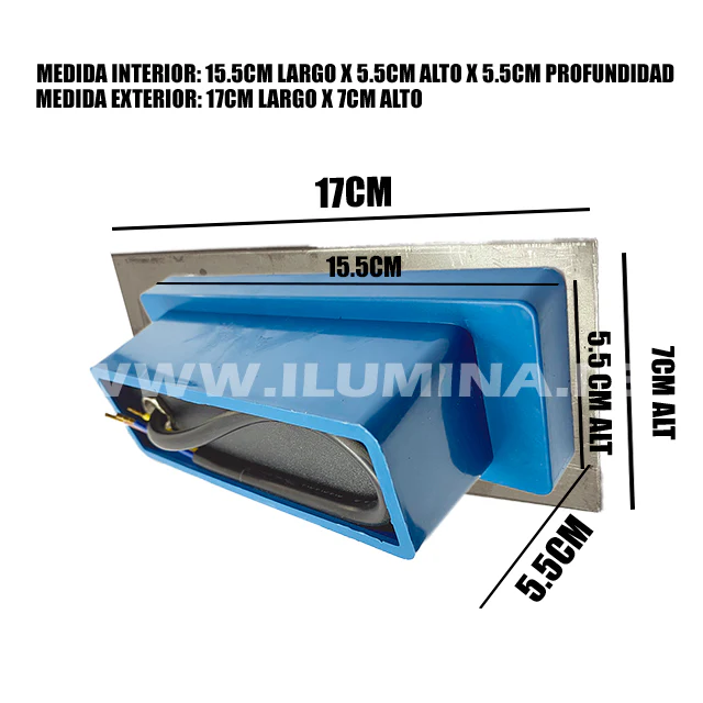 SPOT LUZ GUÍA DE PASO DE ESCALERA CON REJILLA MODELO GRANDE LUZ CÁLIDA - Image 12