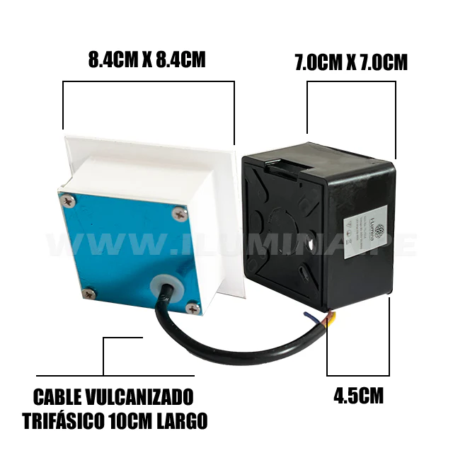 SPOT LUZ GUÍA DE PASO DE ESCALERA LED 3W ASIMETRICA BLANCO CON SENSOR DE MOVIMIENTO LUZ CÁLIDA - Image 9