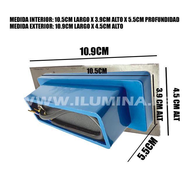 SPOT LUZ GUÍA DE PASO DE ESCALERA LED SIN REJILLA MODELO PEQUEÑO LUZ CÁLIDA - Image 12